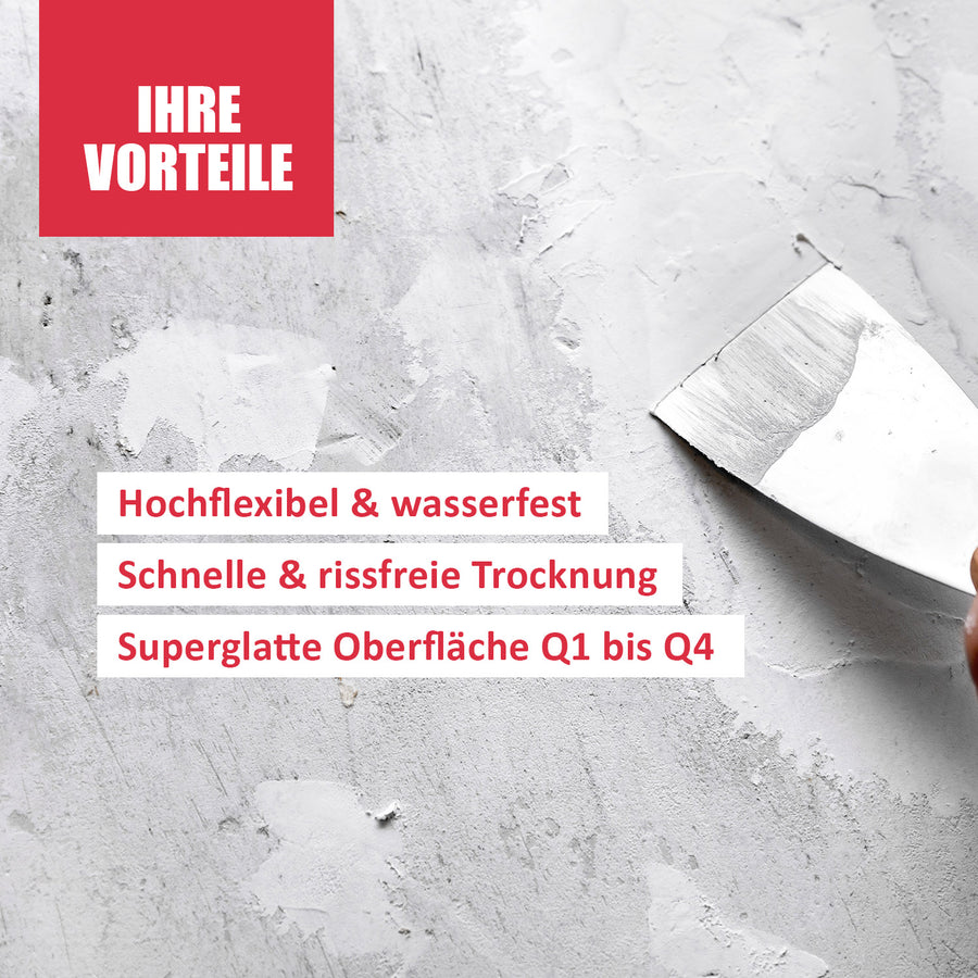 D.50W Fertigspachtel 2in1 für superglatte Oberflächen
