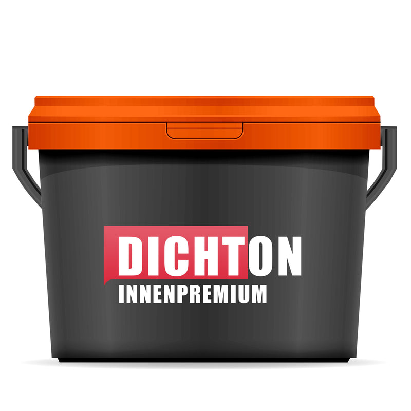 Eimer mit "Dichton Innenpremium"-Aufschrift.