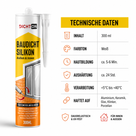 D.33W Baudicht Silikon für Fenster, Bad & Küche außen & innen