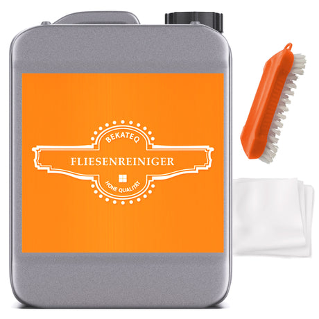 Fliesenreiniger, Bürste, Tuch, BEKATEQ.