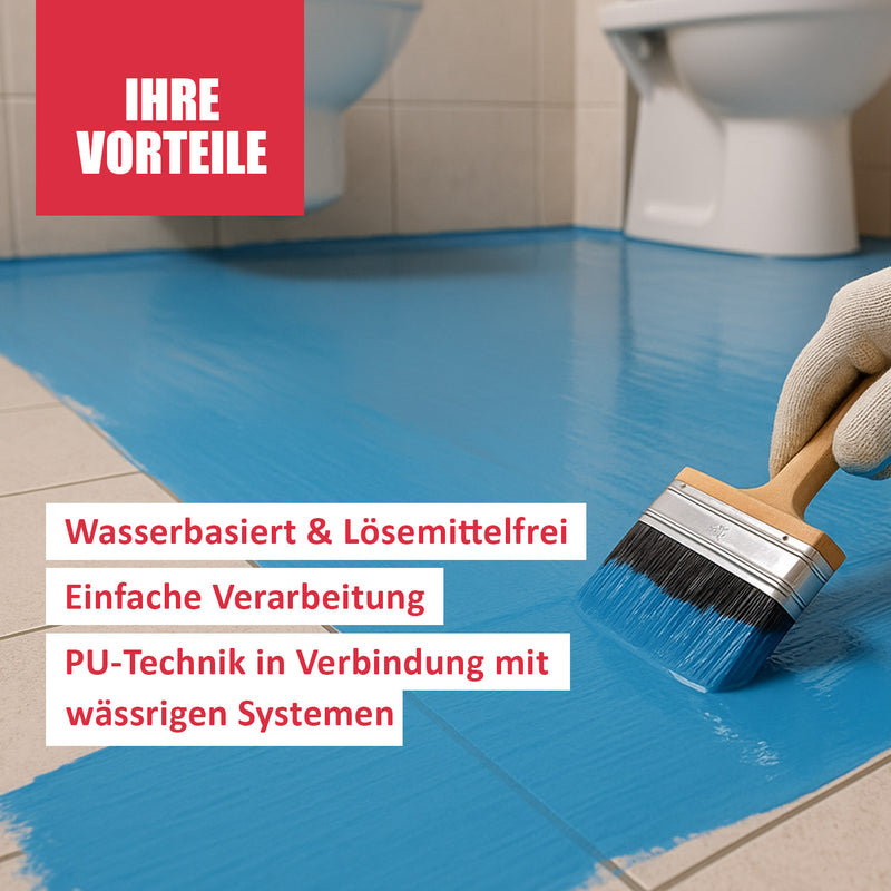 D.90W 1K PU Abdichtung in blau für innen und aussen