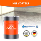 Farbkanister, BEKATEQ-Logo, Vorteile, Siegel.