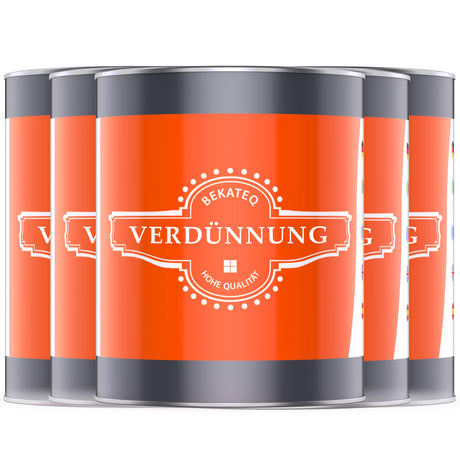 Vier Dosen Verdünnung von BEKATEQ.