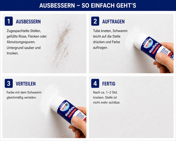 D.63W Wandfarbe Ausbesserungsfarbe weiß