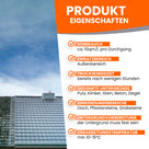 Dach mit Produkteigenschaften-Text.