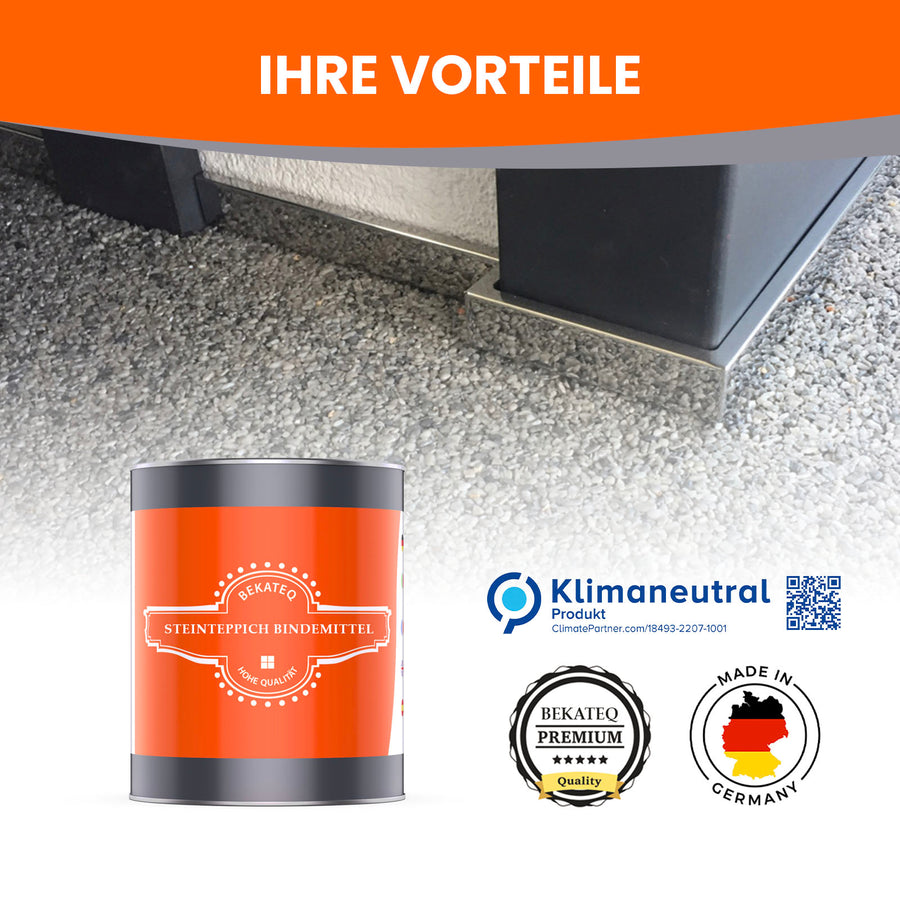 Steinteppich, Bindemittel, Dose, Boden, Vorteile.