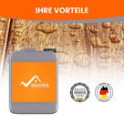 Kanister, Holz, Wassertröpfchen, BEKATEQ-Logo.