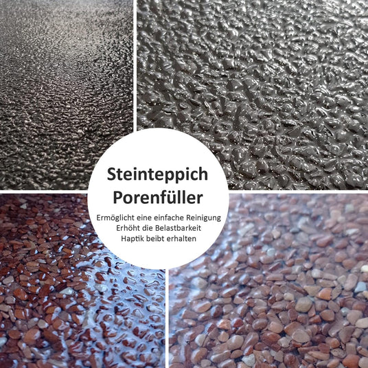Steinteppich Porenfüller Texturen Collage
