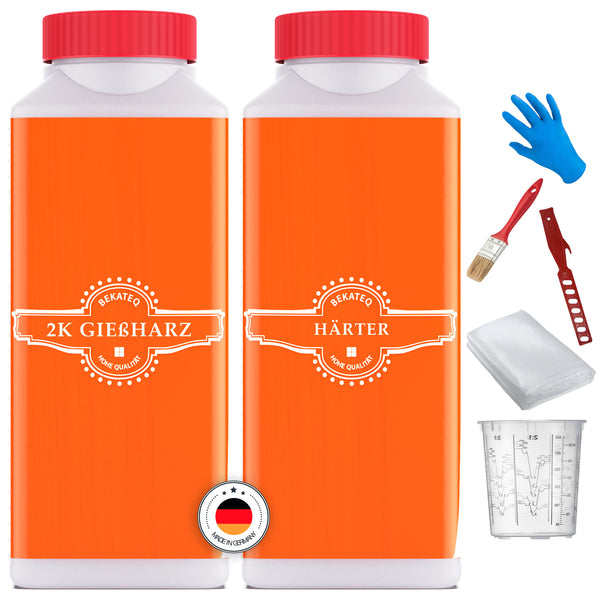 Epoxidharz-Set mit Zubehör.